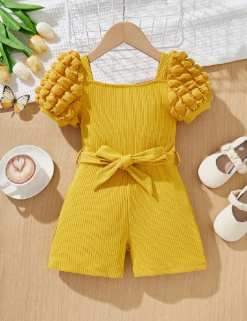 Salopeta Shein Kids, galben