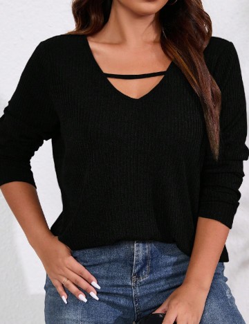 Bluza SHEIN CURVE, negru