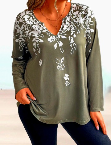 Bluza SHEIN CURVE, verde