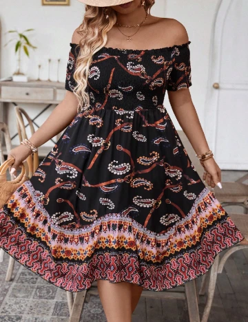 Rochie medie SHEIN CURVE, mix culori