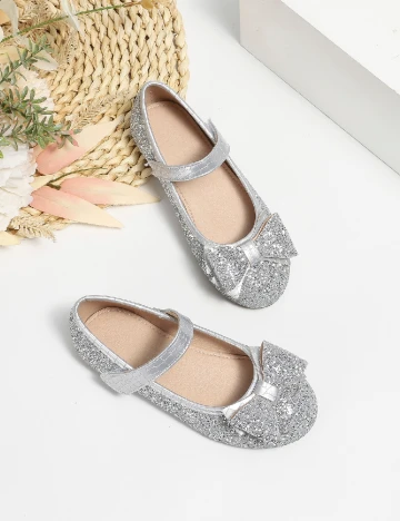 Balerini Shein Kids, argintiu