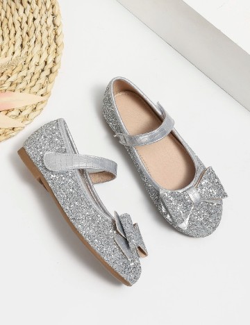 Balerini Shein Kids, argintiu