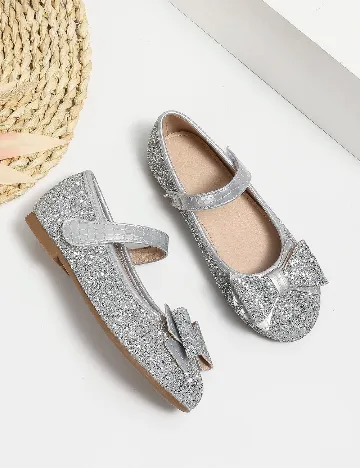 Balerini Shein Kids, argintiu