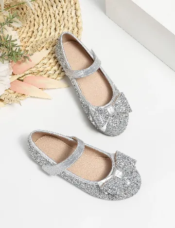 Balerini Shein Kids, argintiu