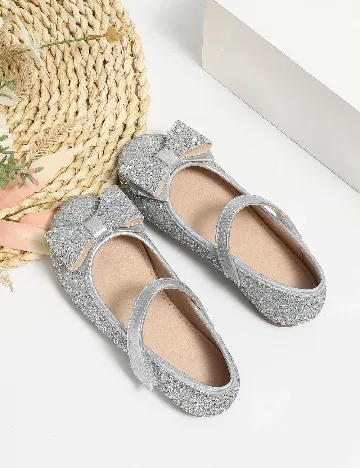 Balerini Shein Kids, argintiu