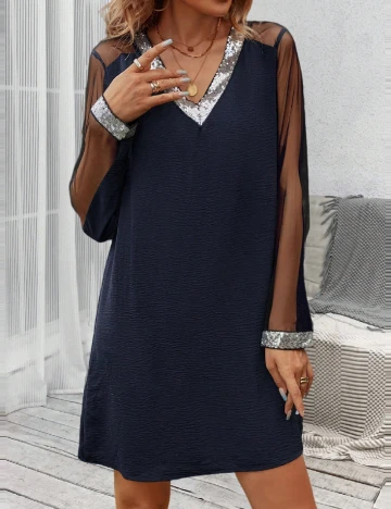 Rochie scurta SHEIN, bleumarin