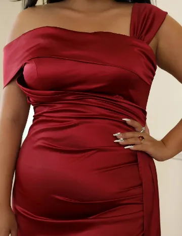Rochie lunga Miss Ord Plus Size, rosu