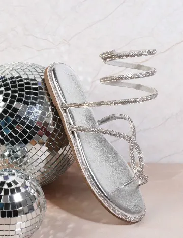 Sandale SHEIN, argintiu
