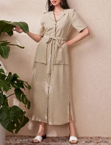 Rochie medie SHEIN, bej