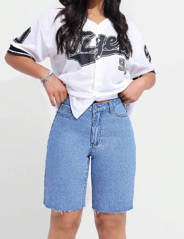 Pantaloni scurti SHEIN, albastru