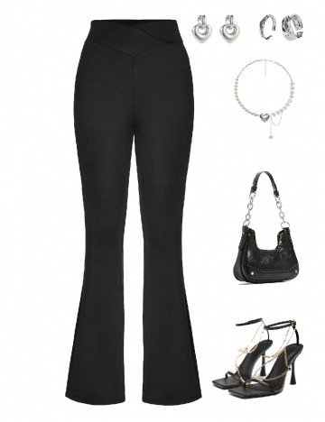 Pantaloni Shein Kids, negru