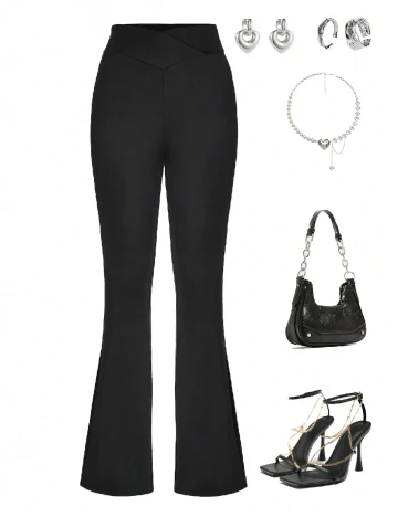 Pantaloni Shein Kids, negru