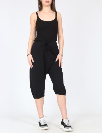 Pantaloni trei sferturi Zara, negru