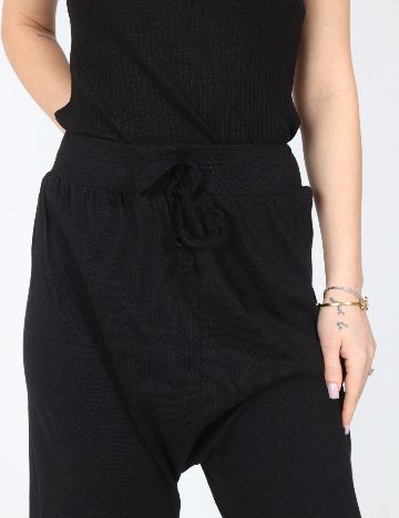 Pantaloni trei sferturi Zara, negru