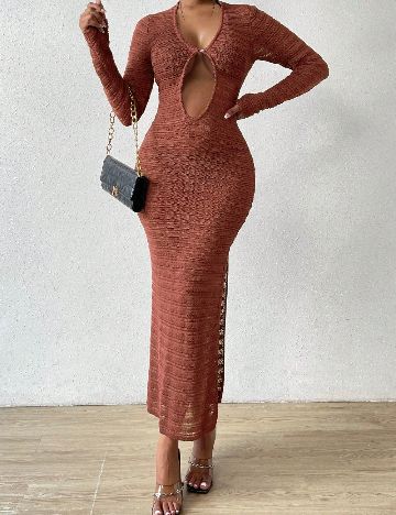 Rochie lunga SHEIN, maro