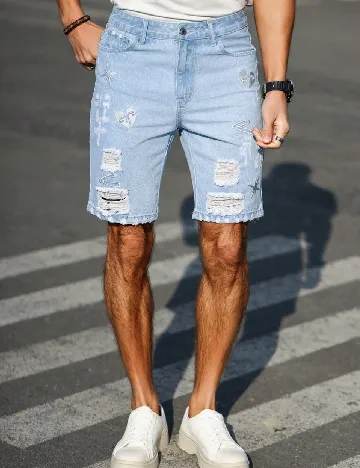 Pantaloni scurti SHEIN, albastru