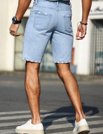 Pantaloni scurti SHEIN, albastru