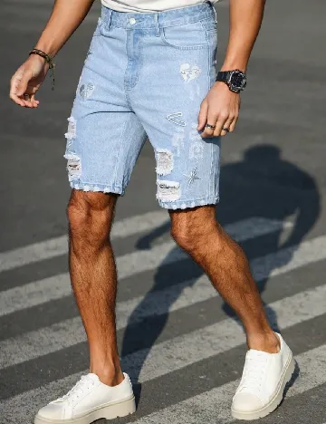 Pantaloni scurti SHEIN, albastru