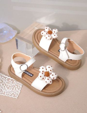 Sandale Shein Kids, alb