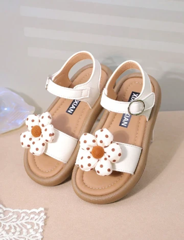 Sandale Shein Kids, alb