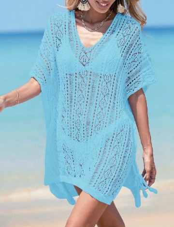 Rochie de plaja SHEIN, albastru