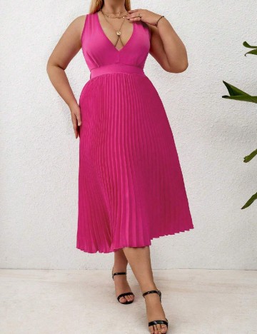 Rochie medie SHEIN CURVE, roz