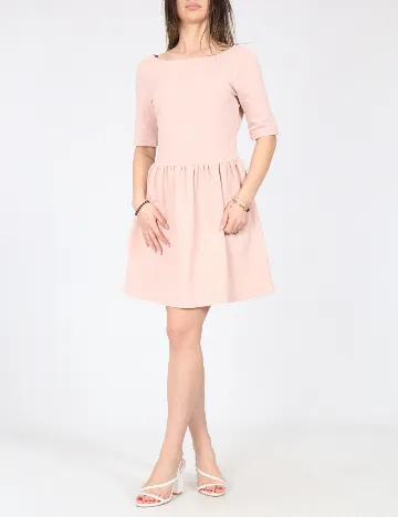 Rochie scurta Zara, roz pudra