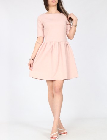 Rochie scurta Zara, roz pudra