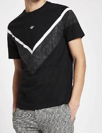 Tricou River Island, negru