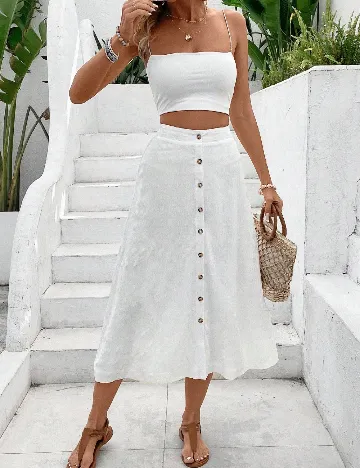 Fusta SHEIN, alb