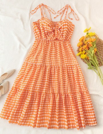 Rochie lunga SHEIN CURVE, portocaliu