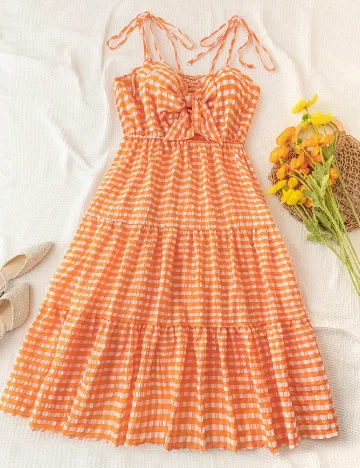 Rochie lunga SHEIN CURVE, portocaliu