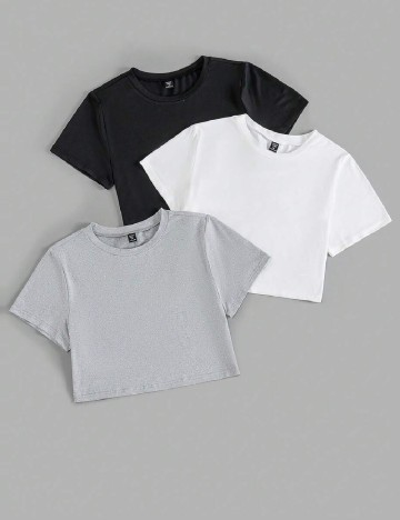 Set topuri 3 bucati SHEIN CURVE, mix culori