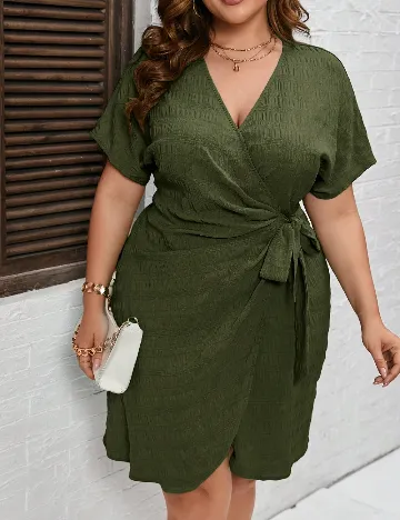 Rochie scurta SHEIN CURVE, verde