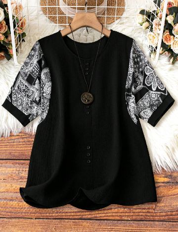 Bluza SHEIN CURVE, negru