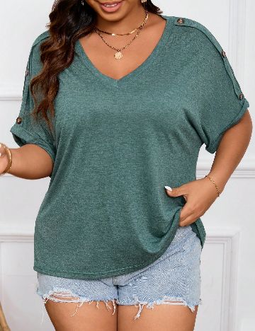 Bluza SHEIN CURVE, verde
