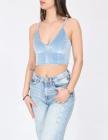 Top Bershka, albastru