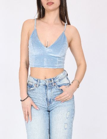 Top Bershka, albastru