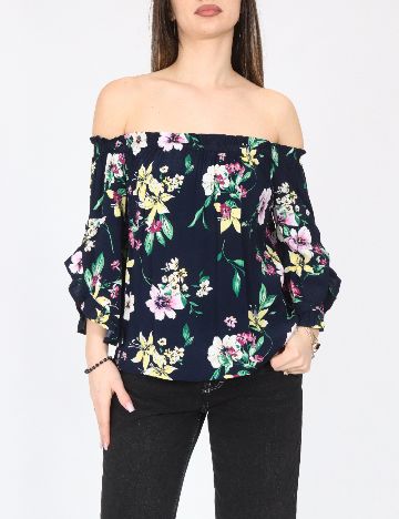 Bluza Bershka, bleumarin inchis