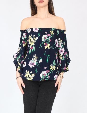 Bluza Bershka, bleumarin inchis