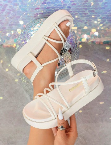 Sandale SHEIN, alb