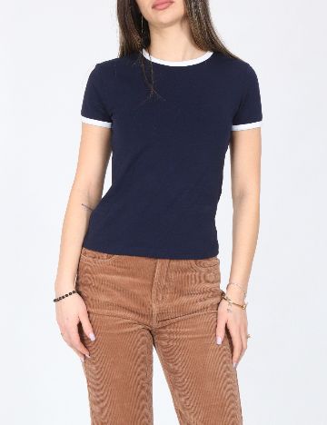 Top Bershka, bleumarin