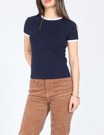 Top Bershka, bleumarin
