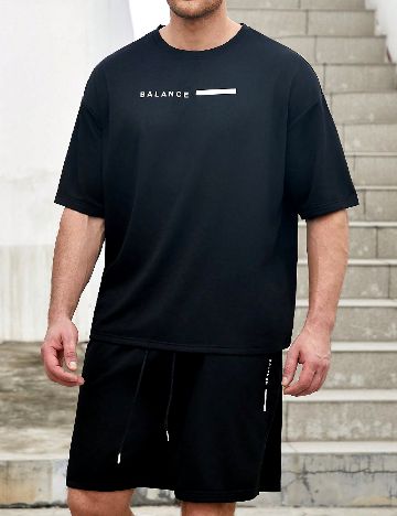 Compleu SHEIN Plus Size Men, negru