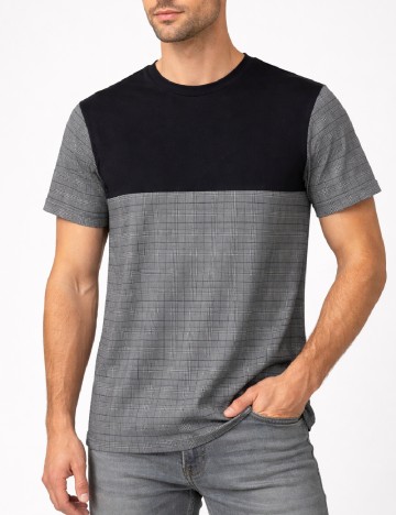 Tricou River Island, negru/gri