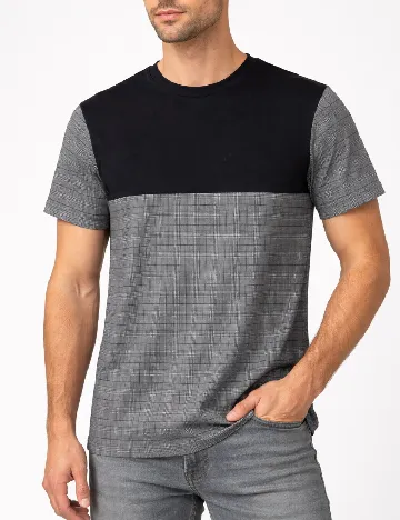 Tricou River Island, negru/gri