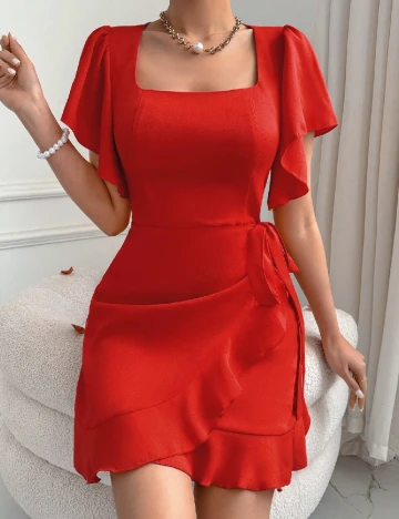 Rochie scurta SHEIN, rosu