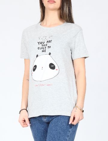 Tricou Pull&Bear, gri