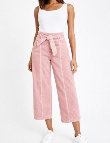 Pantaloni trei sferturi River Island, roz