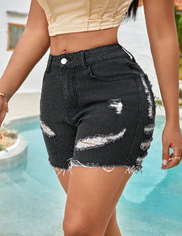 Pantaloni scurti SHEIN, gri inchis